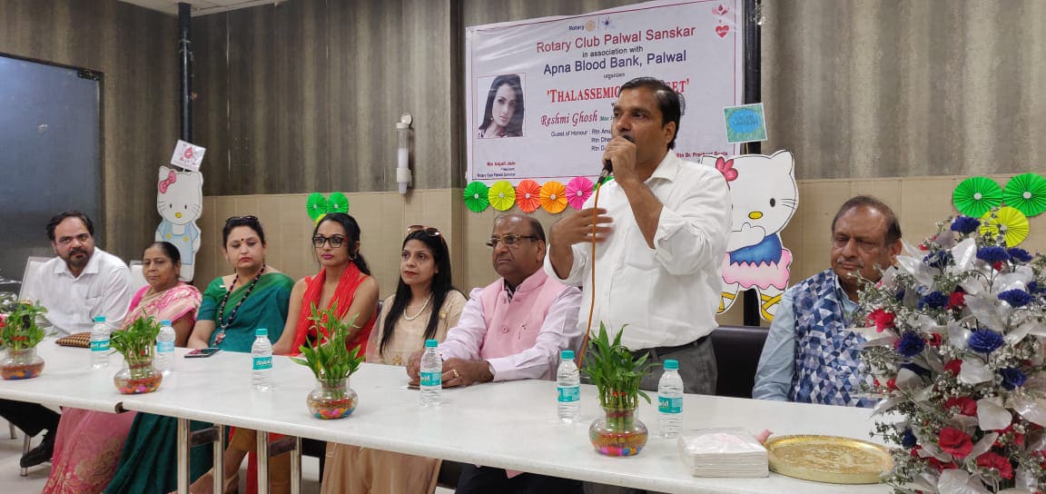 Reshmi Ghosh Came to palwal to bless thalassemic kids