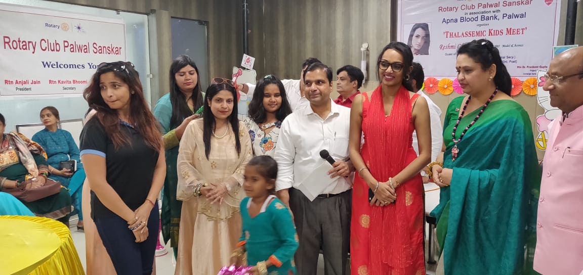 Reshmi Ghosh Came to palwal to bless thalassemic kids